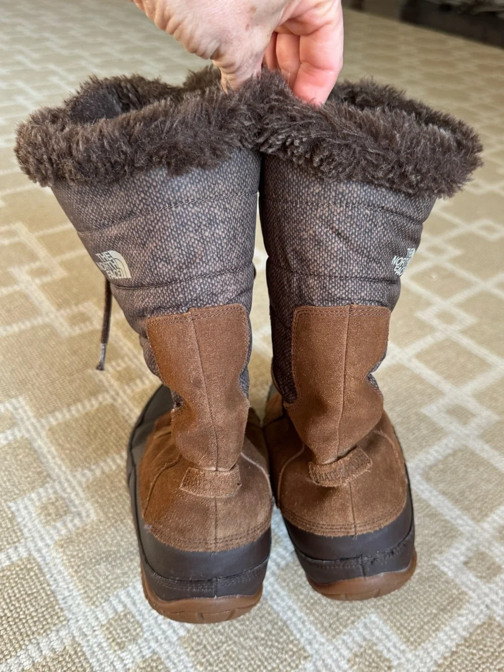 The North Face Nuptse Purna Waterproof Insulated Winter Boots Brown Size 9.5